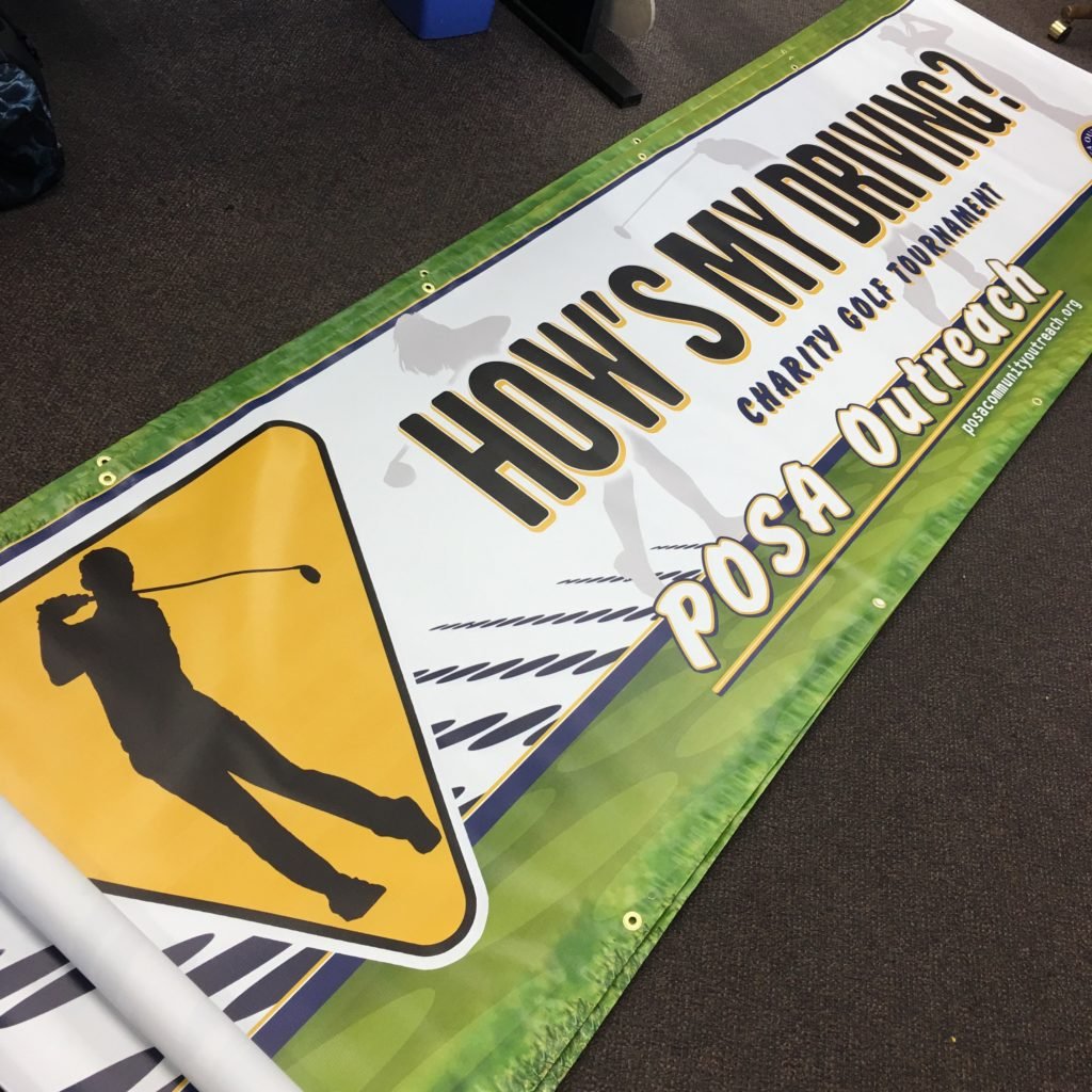 Large digital printed banner