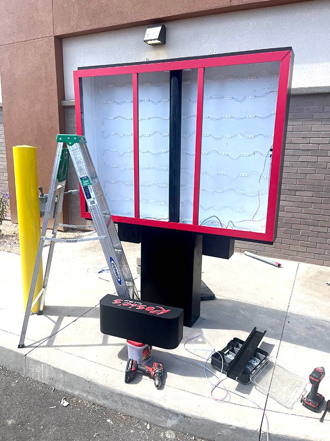 Rosies-tacos-custom-drive-thru-sign-install
